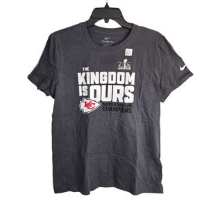 Nike Black Tee Kansas City Chiefs Super Bowl LVIII Champions Mens T-shirt L NWOT